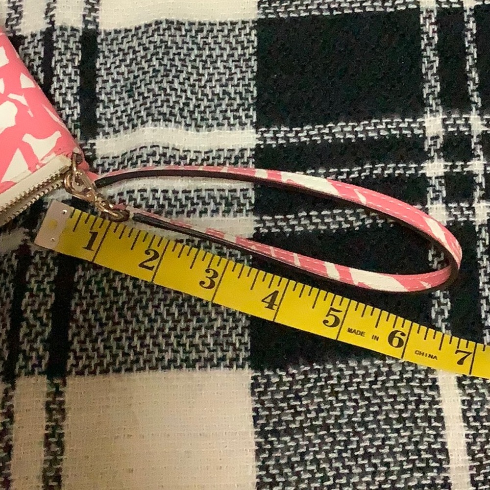 🔴 Kate spade pink & white tropical print wristlet - Picture 13 of 14